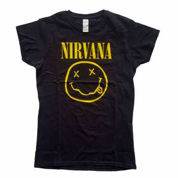 Merch Nirvana: Tričko Dámské Smiley Logo Nirvana