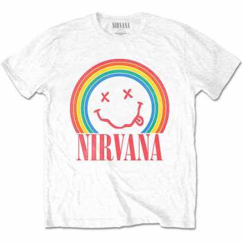 Merch Nirvana: Tričko Smiley Rainbow XL