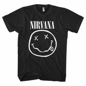 Merch Nirvana: Tričko White Smiley  S