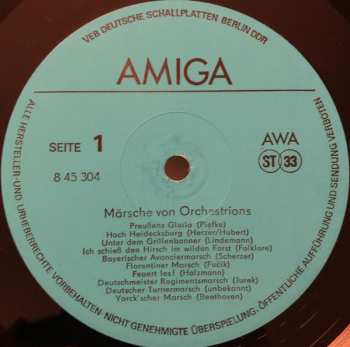 LP No Artist: Märsche Von Orchestrions