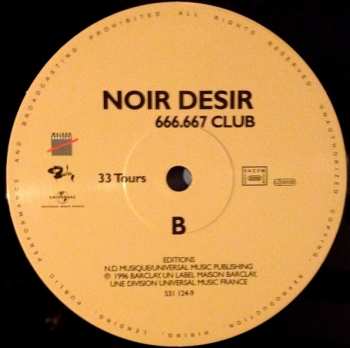 LP Noir Désir: 666.667 Club 422396