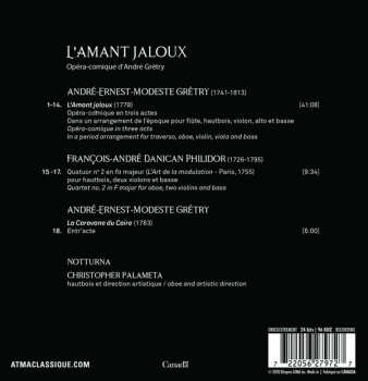 CD Notturna: L'Amant Jaloux - Opéra-comique D'André Grétry 399799