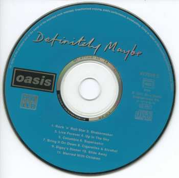 CD Oasis: Definitely Maybe 9256