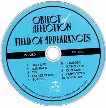 CD Object of Affection: Field Of Appearances 542609