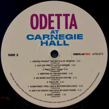 LP Odetta: Odetta At Carnegie Hall LTD 299482
