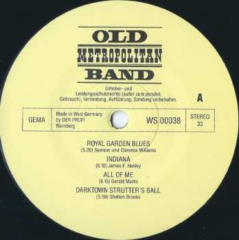 LP Old Metropolitan Band: LP No. 8 473223
