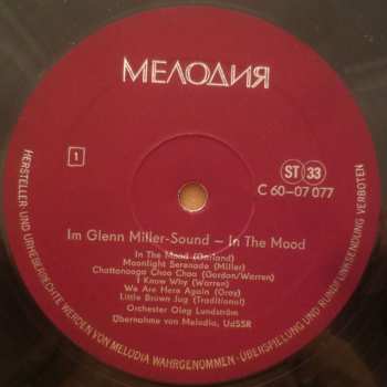 LP Oleg Lundstrem Orchestra: In The Mood: Glenn Miller-Sound 360347
