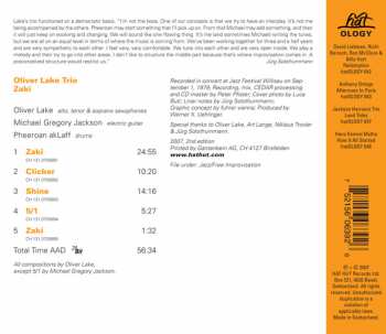 CD Oliver Lake Trio: Zaki 349926