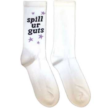 Merch Olivia Rodrigo: Olivia Rodrigo Unisex Terry Socks: Spill Your Guts (white) (uk Size 4 - 7) 36 - 42