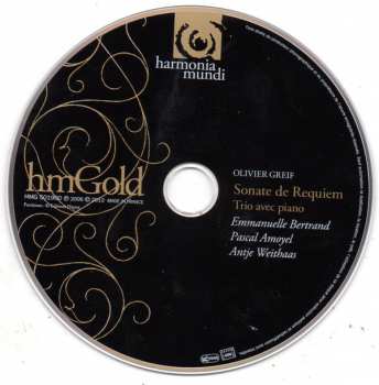 CD Olivier Greif: Sonate De Requiem / Trio Avec Piano 261568