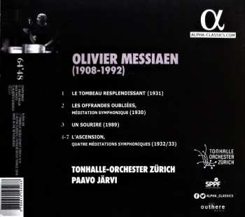CD Olivier Messiaen: L’ascension / Le Tombeau Resplendissant / Les Offrandes Oubliées / Un Sourire 190316