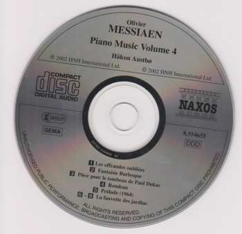 CD Olivier Messiaen: Piano Music Volume 4 340841
