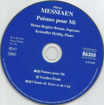 CD Olivier Messiaen: Poèmes Pour Mi 261678