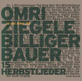 Album Omri Ziegele Billiger Bauer: So Viel Schon Hin. 15 Herbstlieder