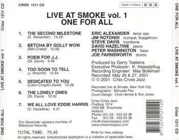 CD One For All: Live At Smoke Vol. 1 528908