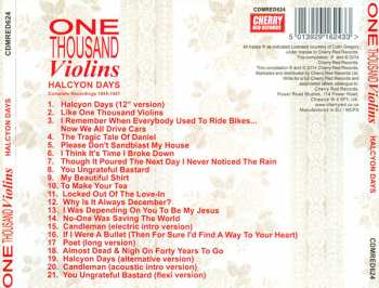 CD One Thousand Violins: Halcyon Days - Complete Recordings 1985 - 1987 155074