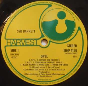 LP Syd Barrett: Opel 26507