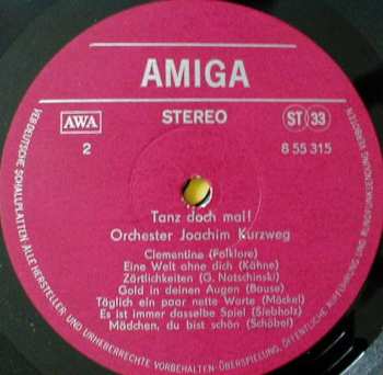 LP Orchester Joachim Kurzweg: Tanz Doch Mal 512026