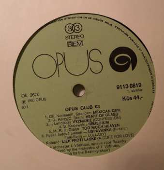 LP Orchestr Josefa Vobruby: Opus Club 03