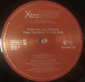 LP Orchestra Jazz Siciliana: Plays The Music Of Carla Bley 77450