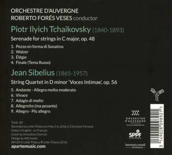 CD Orchestre national d'Auvergne: Tchaikovsky: Serenade Op. 48; Sibelius: Voces Intimae Op. 56 DIGI 376589