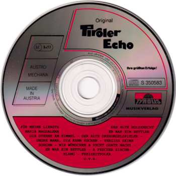 CD Original Tiroler Echo: Ihre Größten Erfolge 466124