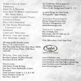 CD Orla Fallon: Winter, Fire And Snow - A Celtic Christmas Collection