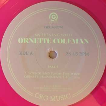 LP Ornette Coleman: An Evening With Ornette Coleman, Part 1 LTD | CLR 87306