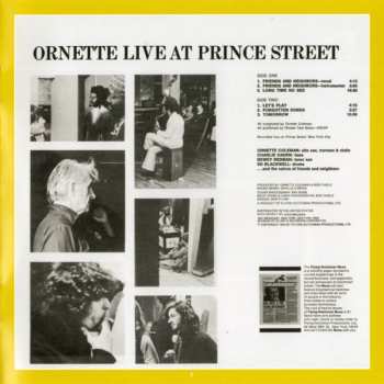 CD Ornette Coleman: Friends And Neighbors - Ornette Live At Prince Street 280780