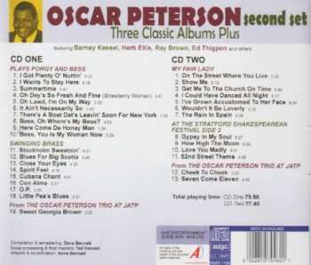 2CD Oscar Peterson: Second Set, Three Classic Albums Plus: Plays Porgy And Bess / Swinging Brass / My Fair Lady / At The Stratford Shakespearean Festival Side 2 / The Oscar Peterson Trio At The JATP 394110