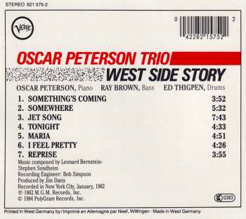 CD The Oscar Peterson Trio: West Side Story