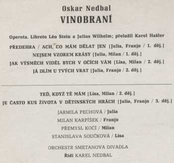 LP Oskar Nedbal: Vinobraní / Krásná Helena 65361