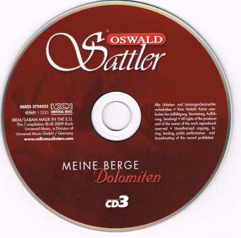 3CD/Box Set Oswald Sattler: Meine Berge Dolomiten 389395