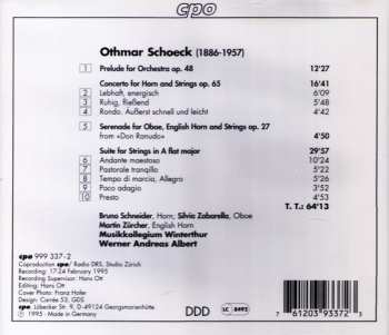 CD Othmar Schoeck: Horn Concerto • Prelude • Serenade • Suite 306398