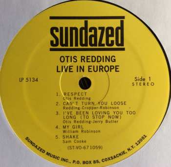 LP Otis Redding: Otis Redding Live In Europe 285272