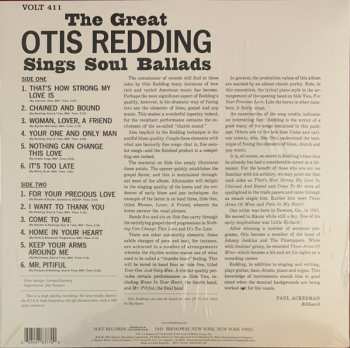 LP Otis Redding: The Great Otis Redding Sings Soul Ballads LTD | CLR 401187