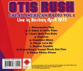 CD Otis Rush: Great American Radio Vol.2 - Live In Boston April 1973 311326