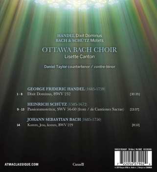 CD Ottawa Bach Choir: Handel: Dixit Dominus & Bach & Schütz: Motets 324231