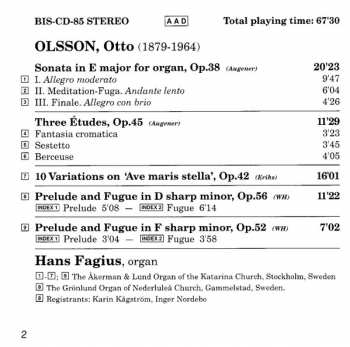 CD Otto Olsson: Organ Music 285149