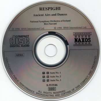 CD Ottorino Respighi: Ancient Airs And Dances Suites Nos. 1-3 232122