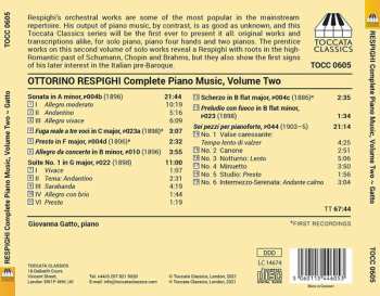 CD Ottorino Respighi: Complete Piano Music, Volume Two: Original Piano Works II 323768
