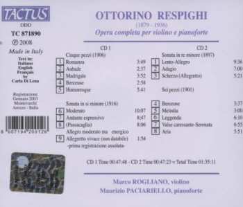 2CD Ottorino Respighi: Opera Completa Per Violino E Pianoforte 468468