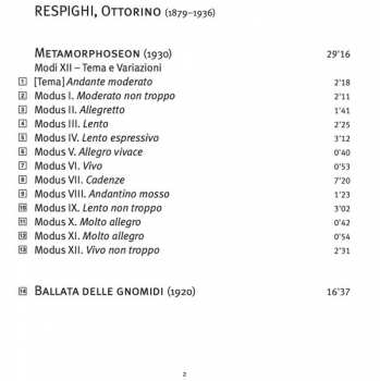 SACD Ottorino Respighi: Metamorphoseon / Ballata Delle Gnomidi / Belkis, Regina Di Saba 179179