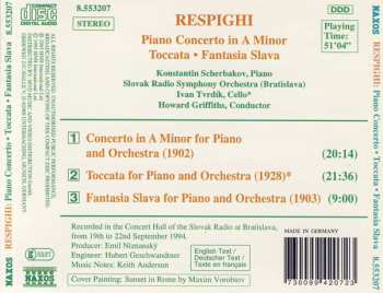 CD Ottorino Respighi: Piano Concerto In A Minor • Toccata • Fantasia Slava 242045