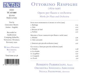 CD Ottorino Respighi: Opere Per Flauto E Orchestra 472923