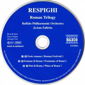 CD Ottorino Respighi: Roman Trilogy 155129