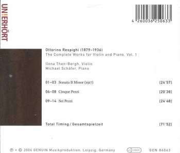 CD Ottorino Respighi: The Complete Works For Violin And Piano Volume 1 446481