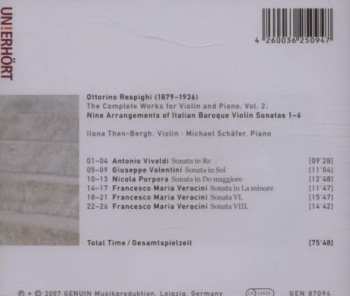 CD Ottorino Respighi: The Complete Works For Violin And Piano Volume 2 - Italian Baroque Violin Sonatas 1-6 314633
