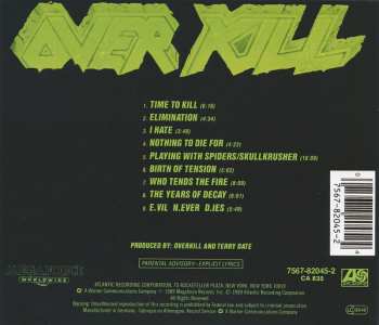 CD Overkill: The Years Of Decay 382995