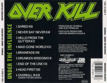 CD Overkill: Under The Influence 384946